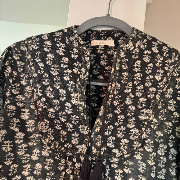 DOEN Cotton Voile Tie Front Top - Picture 2 of 4